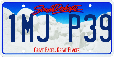 SD license plate 1MJP39