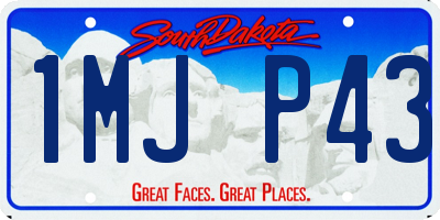 SD license plate 1MJP43