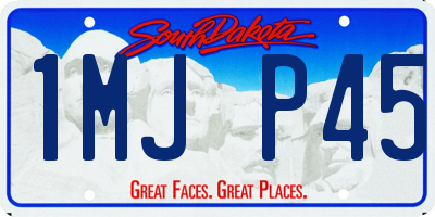 SD license plate 1MJP45
