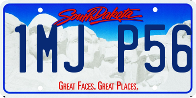 SD license plate 1MJP56