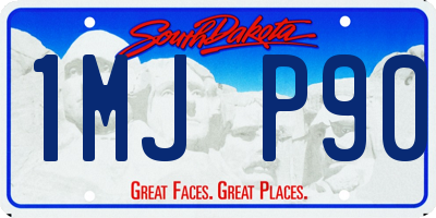 SD license plate 1MJP90