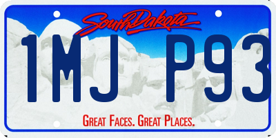 SD license plate 1MJP93