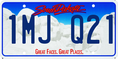 SD license plate 1MJQ21