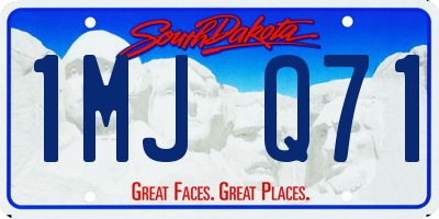 SD license plate 1MJQ71