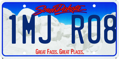 SD license plate 1MJR08