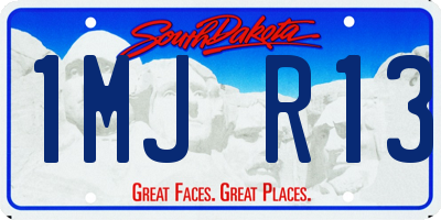 SD license plate 1MJR13