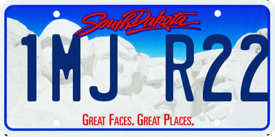 SD license plate 1MJR22