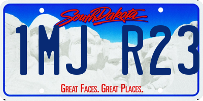 SD license plate 1MJR23