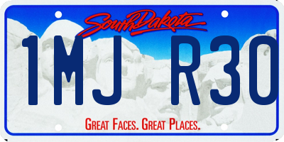 SD license plate 1MJR30