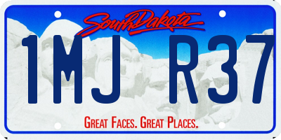SD license plate 1MJR37