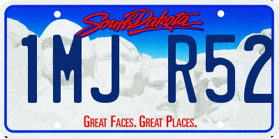 SD license plate 1MJR52