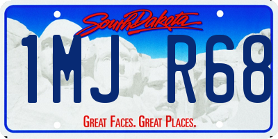 SD license plate 1MJR68