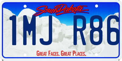 SD license plate 1MJR86
