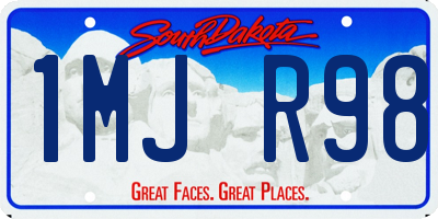 SD license plate 1MJR98