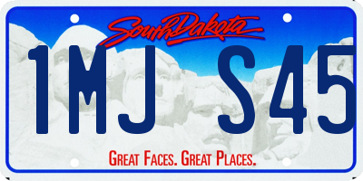SD license plate 1MJS45