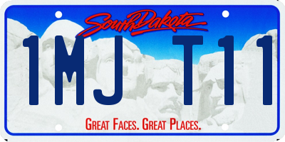 SD license plate 1MJT11