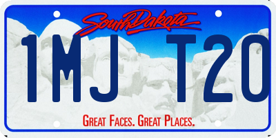SD license plate 1MJT20
