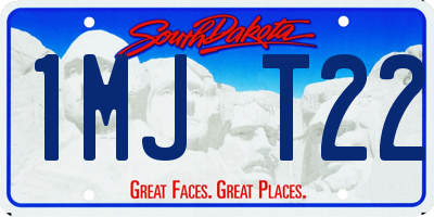 SD license plate 1MJT22