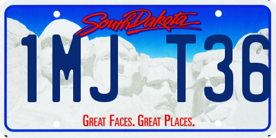 SD license plate 1MJT36