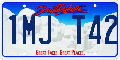 SD license plate 1MJT42