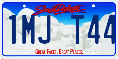 SD license plate 1MJT44