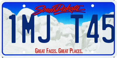 SD license plate 1MJT45