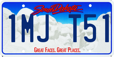 SD license plate 1MJT51