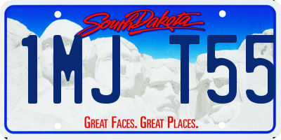 SD license plate 1MJT55