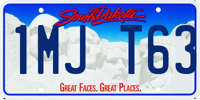 SD license plate 1MJT63