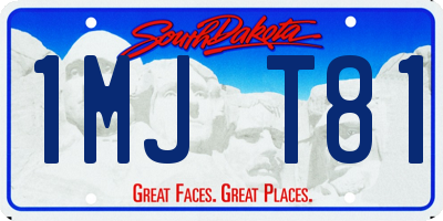 SD license plate 1MJT81