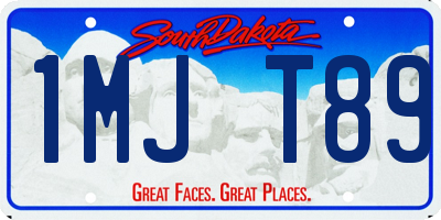 SD license plate 1MJT89