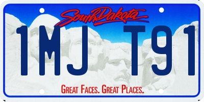SD license plate 1MJT91
