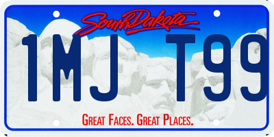 SD license plate 1MJT99