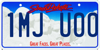SD license plate 1MJU00