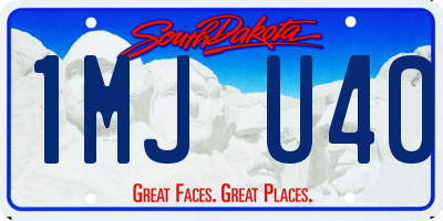 SD license plate 1MJU40