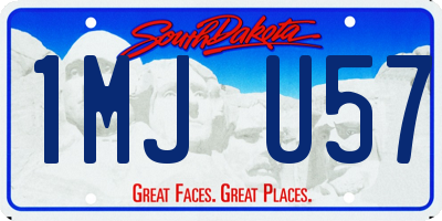 SD license plate 1MJU57
