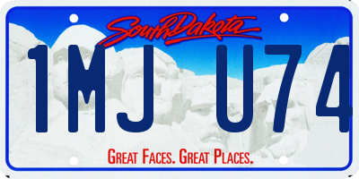 SD license plate 1MJU74