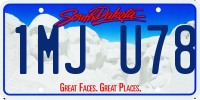 SD license plate 1MJU78