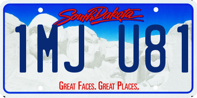 SD license plate 1MJU81