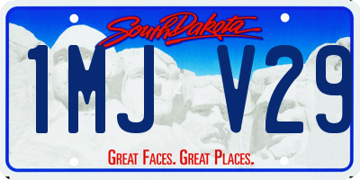 SD license plate 1MJV29