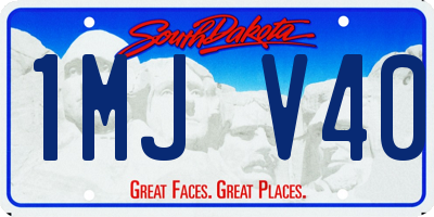 SD license plate 1MJV40
