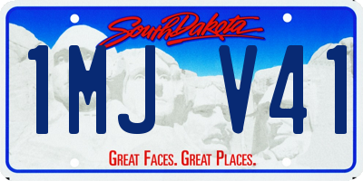 SD license plate 1MJV41