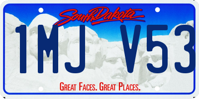 SD license plate 1MJV53