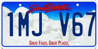 SD license plate 1MJV67