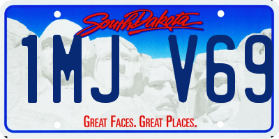 SD license plate 1MJV69