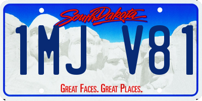 SD license plate 1MJV81