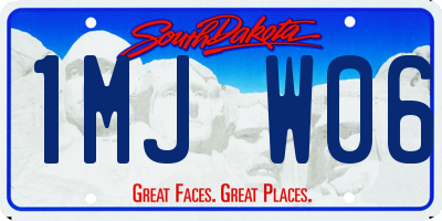 SD license plate 1MJW06