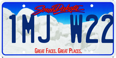SD license plate 1MJW22