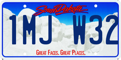 SD license plate 1MJW32