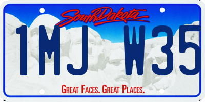 SD license plate 1MJW35